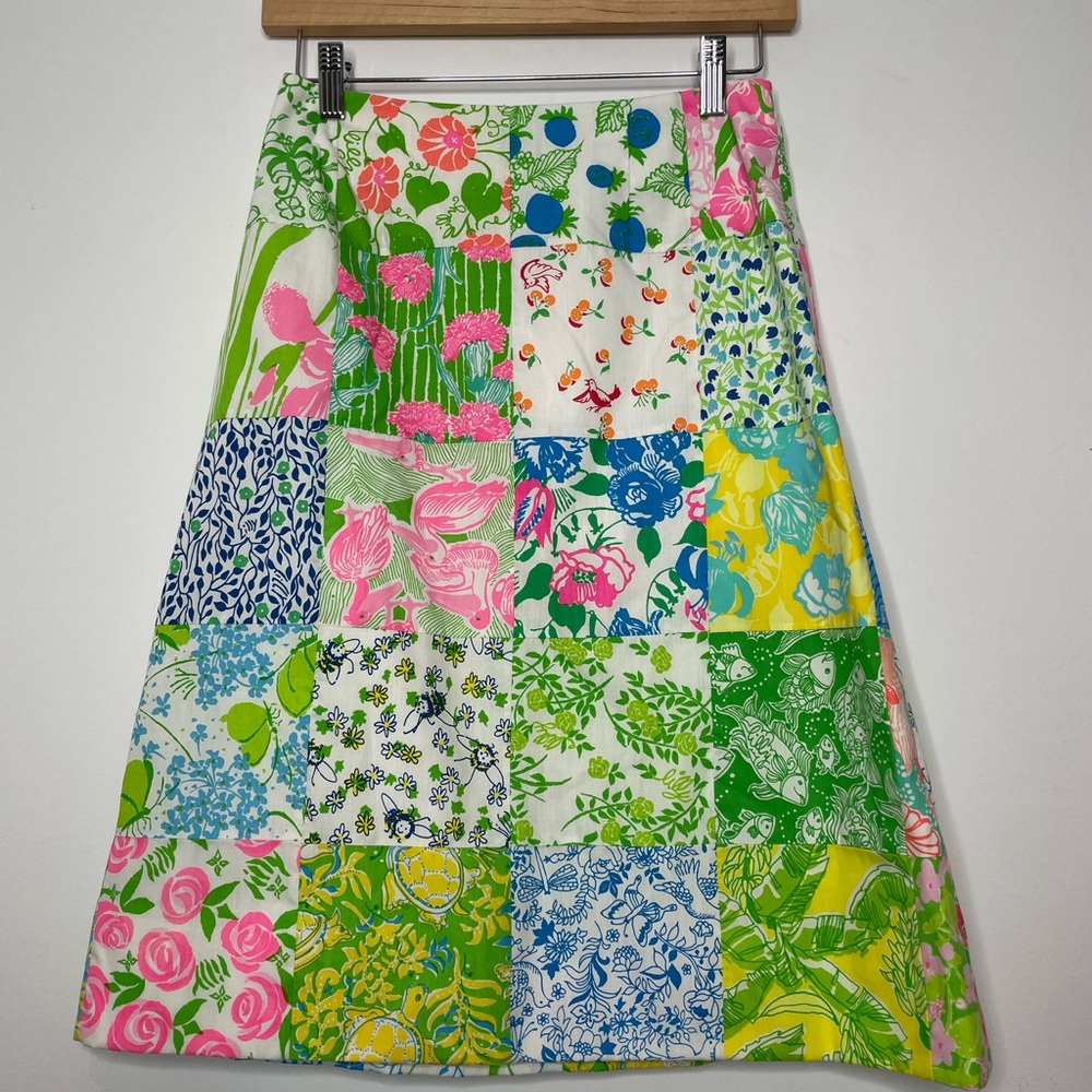 Lilly Pulitzer Vintage Patchwork Skirt size 25 waist